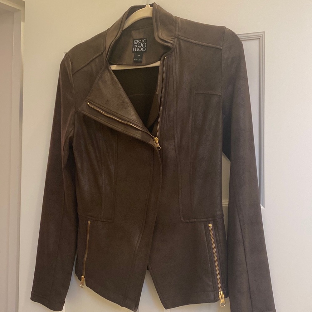 Clara Sun Woo liquid leather jacket